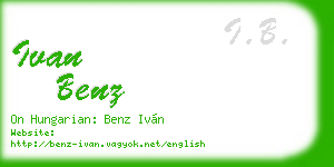 ivan benz business card